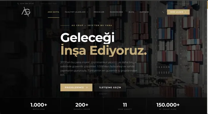 AG Grup GYO web sitesi