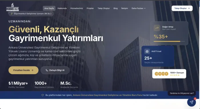 Gökhan Akyol Gayrimenkul web sitesi