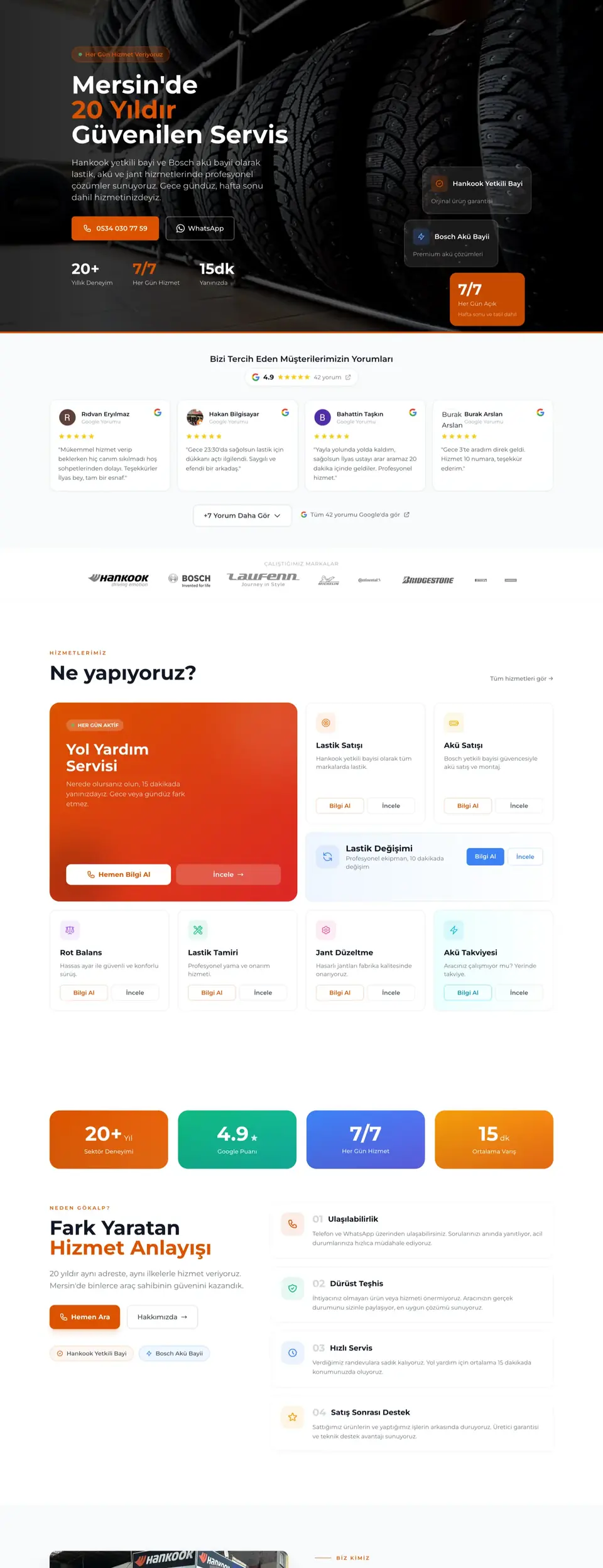 Gökalp Lastikçilik web sitesi ekran görüntüsü