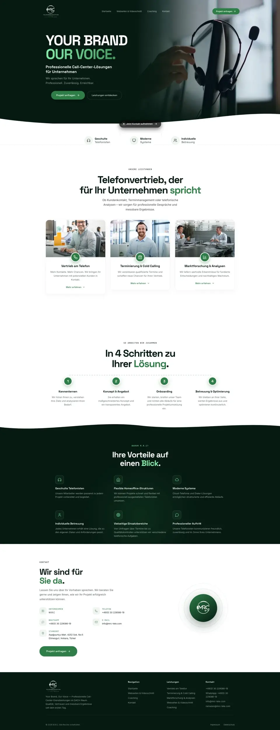 M.R.C web sitesi ekran görüntüsü