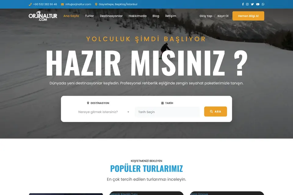 Orjinaltur web sitesi