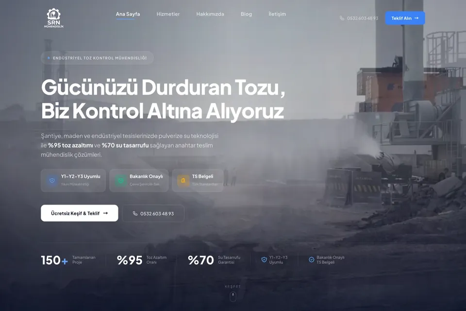 Pulverize Toz Bastırma web sitesi