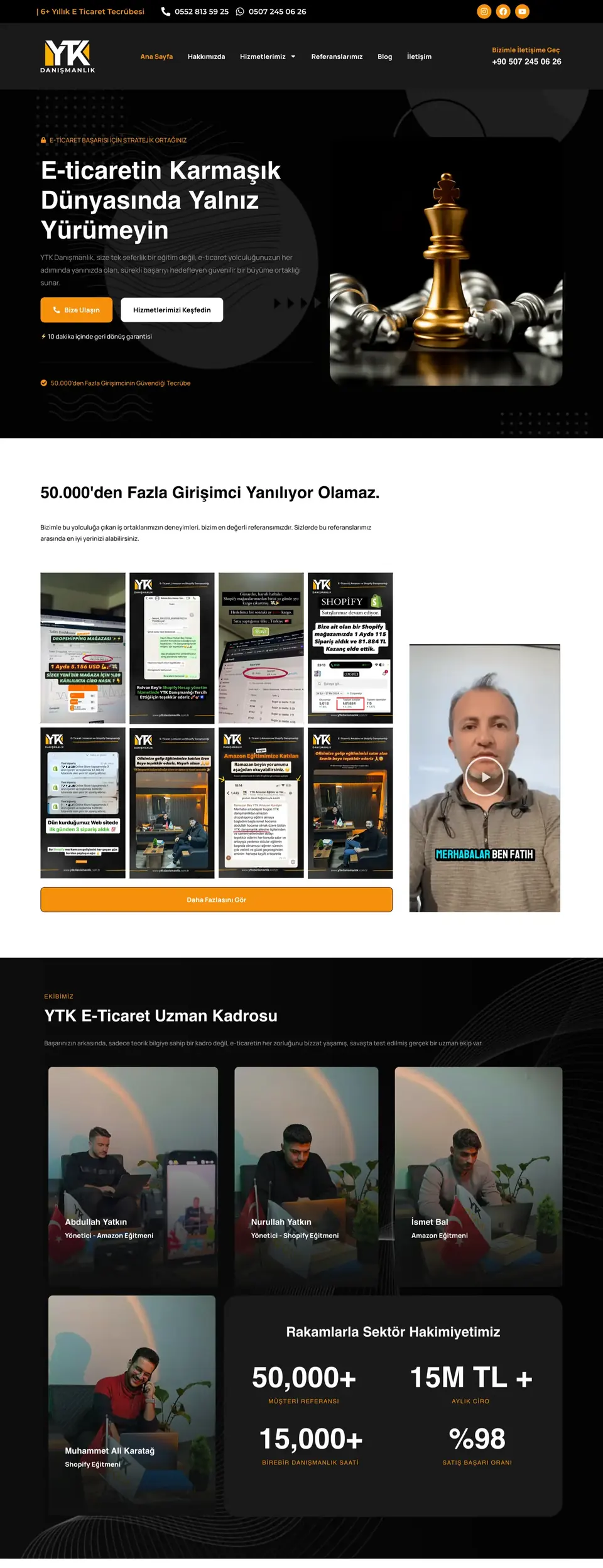 YTK Danışmanlık web sitesi ekran görüntüsü